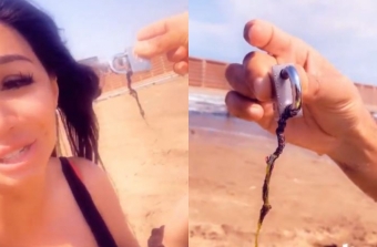 Müğənni dənizdə cadulanmış qıfıl tapdı 