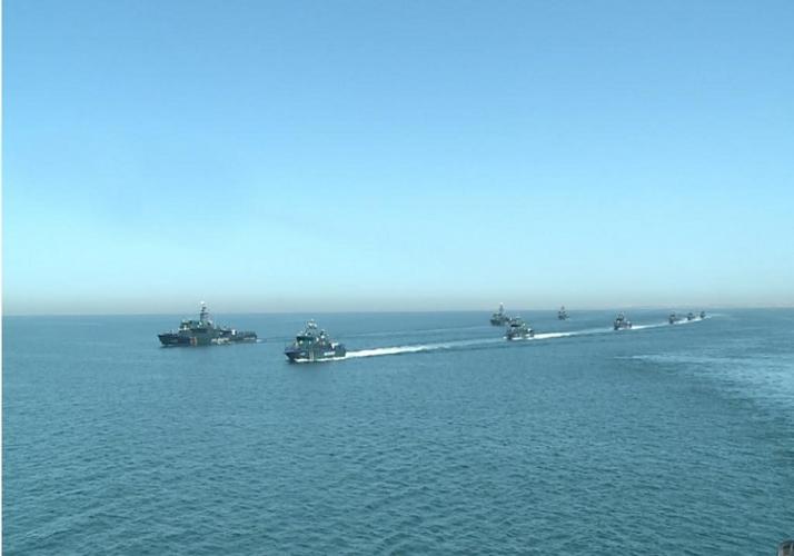 Azərbaycan sərhədçiləri  Хəzərdə təlim keçirdi