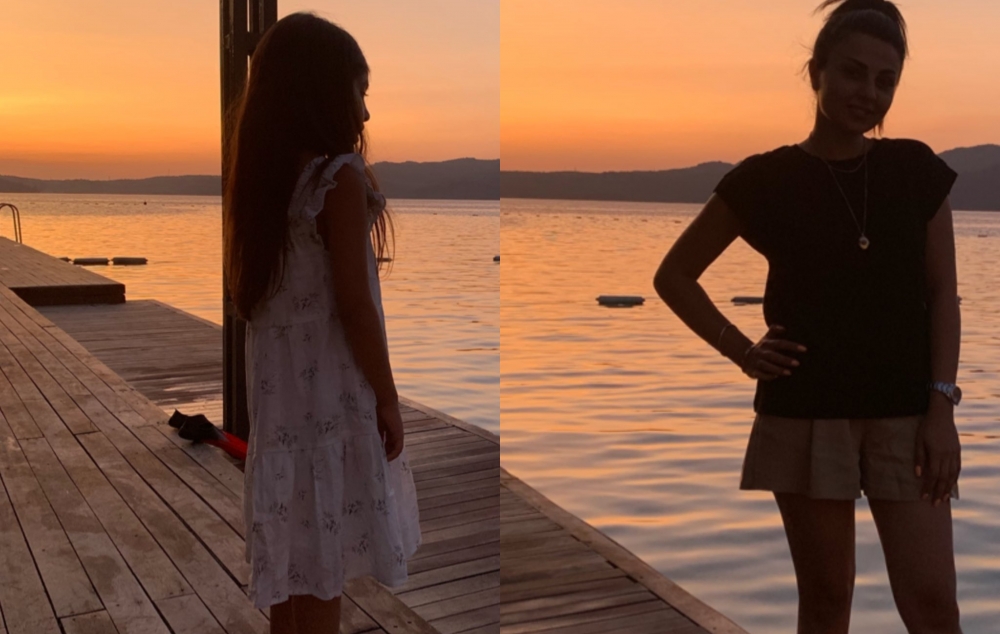 Gülay qızı və anası ilə istirahətdə