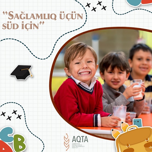  AQTA-dan <span style="color:red;">YENİ LAYİHƏ:  məktəblilər südlə təmin olunacaq