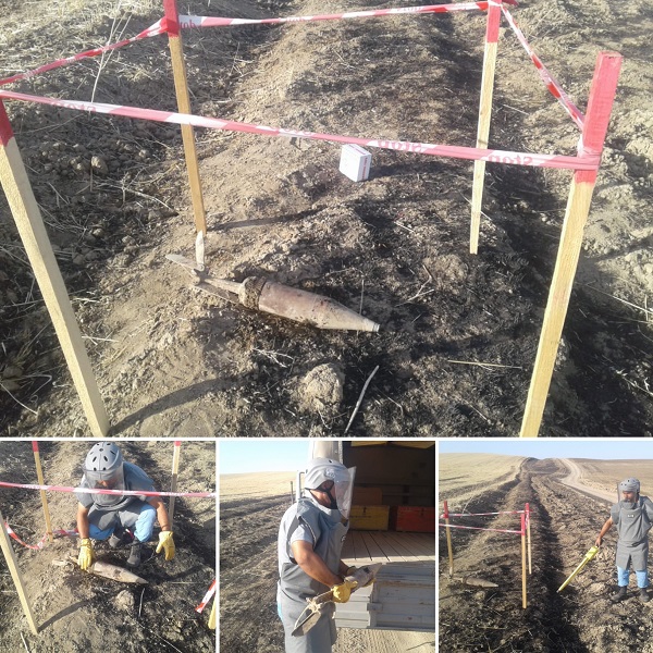 Haramı düzündə top mərmisi tapıldı