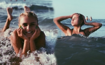 Aktrisa çimərlik fotolarını paylaşdı