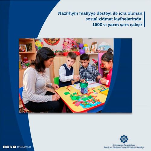  Sosial xidmət layihələrində çalışanların sayı AÇIQLANDI