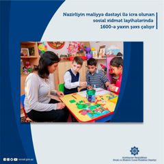  Sosial xidmət layihələrində çalışanların sayı AÇIQLANDI