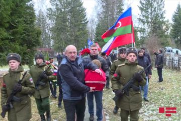 Azərbaycanlı əsgər Bryansk fəxri xiyabanında dəfn olundu - REPORTAJ
