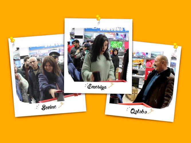 Bir ailədən 3 nəfər sadəcə qoşa atmaqla yeni il hədiyyələrini Kontakt Home-dan apardı - VİDEO