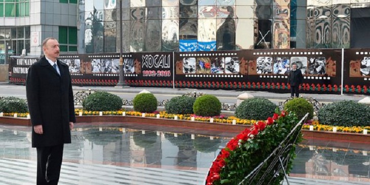 İlham Əliyev “Ana harayı” abidəsini ziyarət edib