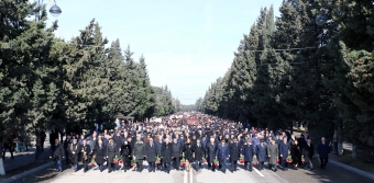 Sumqayıtda izdihamlı Xocalı yürüşü <span style="color:red;">-FOTO 