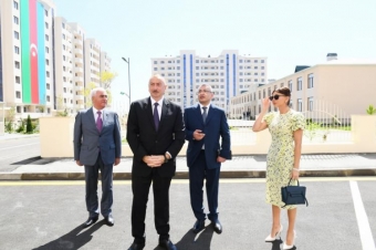 Prezident İlham Əliyev məcburi köçkünlər üçün salınan yeni yaşayış kompleksinin açılışında iştirak edib - <span style="color:red;">YENİLƏNİB 