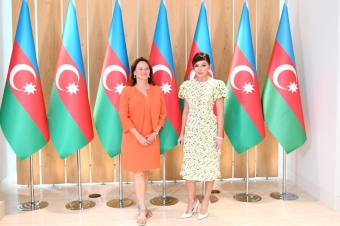 Mehriban Əliyeva Fransanın Arktika və Antarktika məsələləri üzrə beynəlxalq danışıqlara məsul səfiri ilə görüşdü