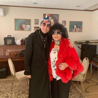 Stilist Samir Əliyev Zeynəb Xanlarova ilə bir arada - FOTO