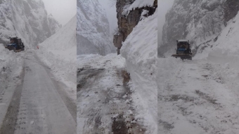 Qar uçqunu səbəbindən bağlanan yol açıldı