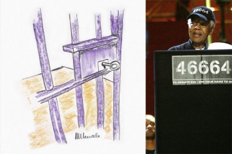 Nelson Mandelanın həbsdə çəkdiyi rəsm 112 min dollara satıldı