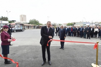 Prezident İlham Əliyev Sabunçu dəmir yolu vağzalı kompleksinin açılışında - YENİLƏNİB