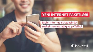 <font color=red>® </font>"Bakcell"dən tamamilə yeni İnternet paketləri 