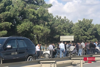Bakı-Sumqayıt yolunda QƏZA - FOTO