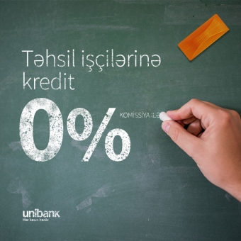 <font color=red>® </font> Unibank təhsil işçiləri üçün kampaniyanın vaxtını uzadıb