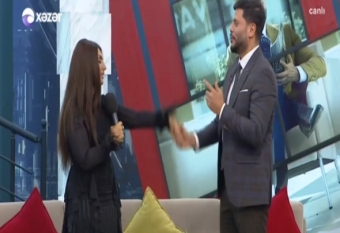 Şəbnəm onu öpmək istəyən aparıcıya: "Məni öldürtdürmə"