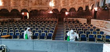 Azərbaycan Dövlət Akademik Musiqili Teatrında dezinfeksiya işləri aparılıb - FOTO