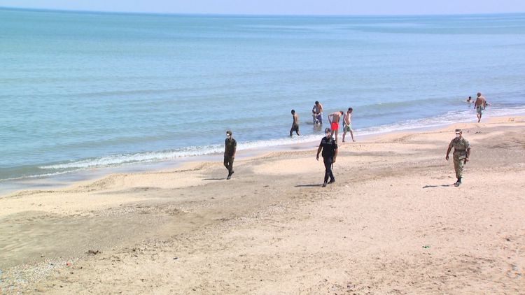 Çimərliklərdə karantini pozanlara qarşı reyd keçirildi - FOTO