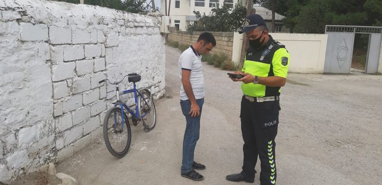 Yolda velosiped sürənlər cərimələndi