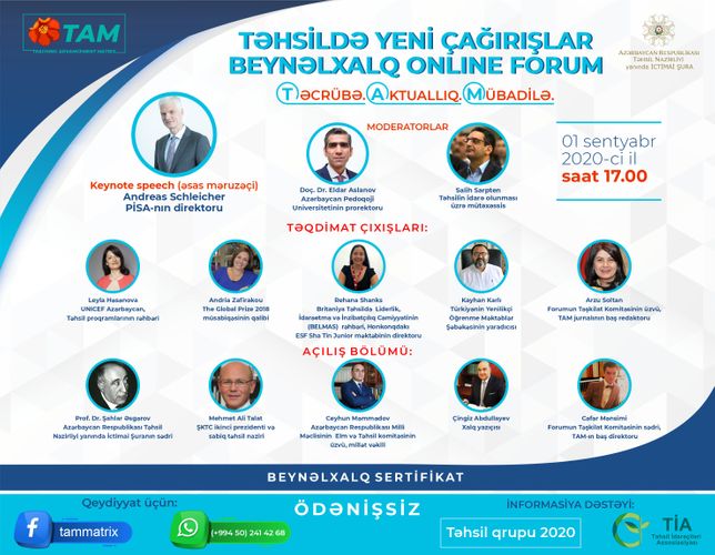Azərbaycanda beynəlxalq təhsil forumu keçiriləcək