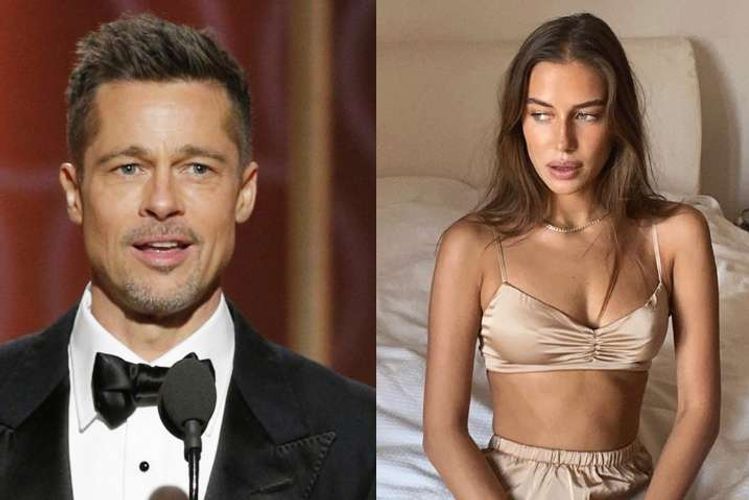 56 yaşlı Bred Pitt  Coliyə oxşar 27 yaşlı qızla sevişir