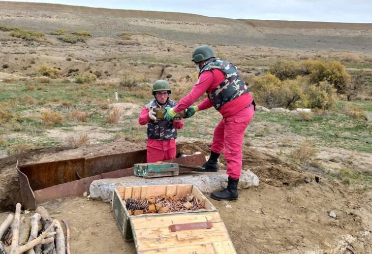 Suqovuşana çəkiləcək avtomobil yolunun minalardan təmizlənilməsi əməliyyatı başa çatıb - FOTO