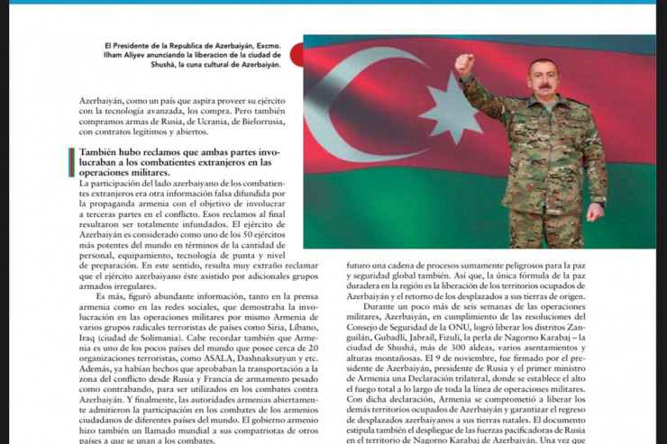 Tanınmış Meksika jurnalı erməni təcavüzü və ölkəmizə qarşı terror siyasəti barədə yazıb