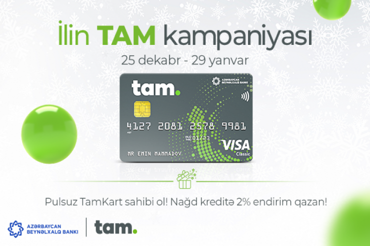 TamKartı pulsuz almaq fürsəti® 
