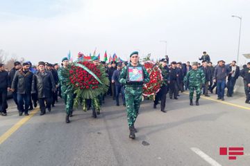 Şəhid hərbçimiz dəfn olundu - FOTO