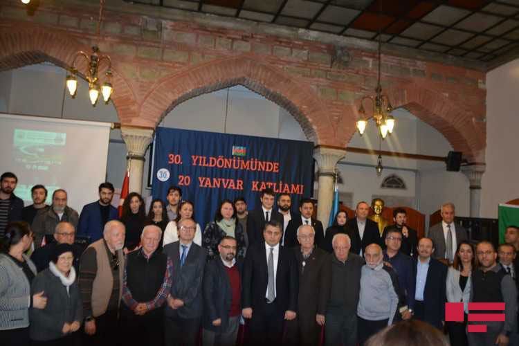 İstanbulda 20 Yanvar şəhidləri yad edilib - FOTO