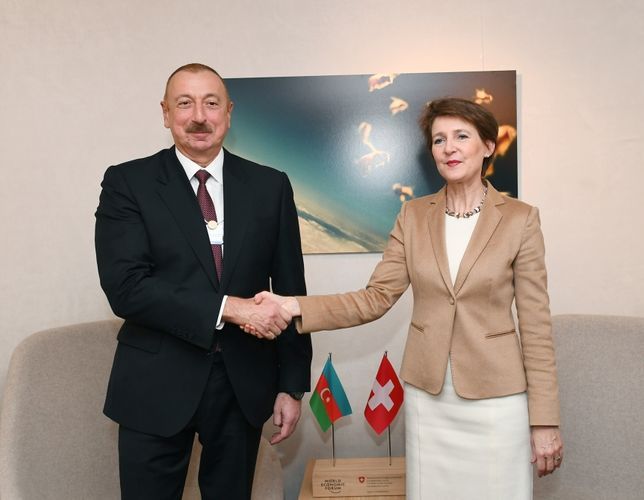 İlham Əliyev Davosda İsveçrə Prezidenti ilə görüşüb  - YENİLƏNİB
