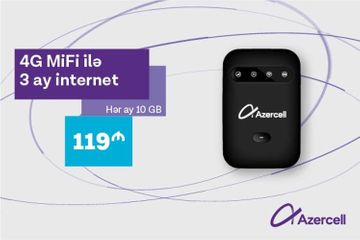 "Azercell" 4G MiFi kampaniyasına start verib ®