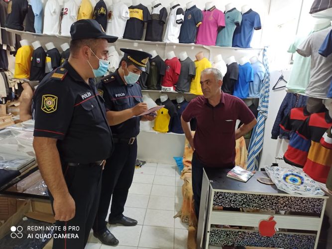 Maska taxmayanlar cərimələndi - FOTO