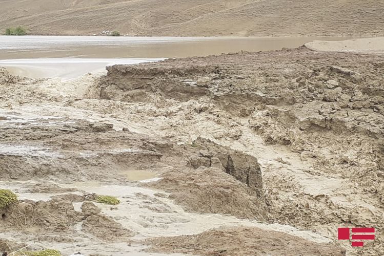 Azərbaycanda sel gölü dağıtdı: 15 ton balıq tələf olub - FOTO