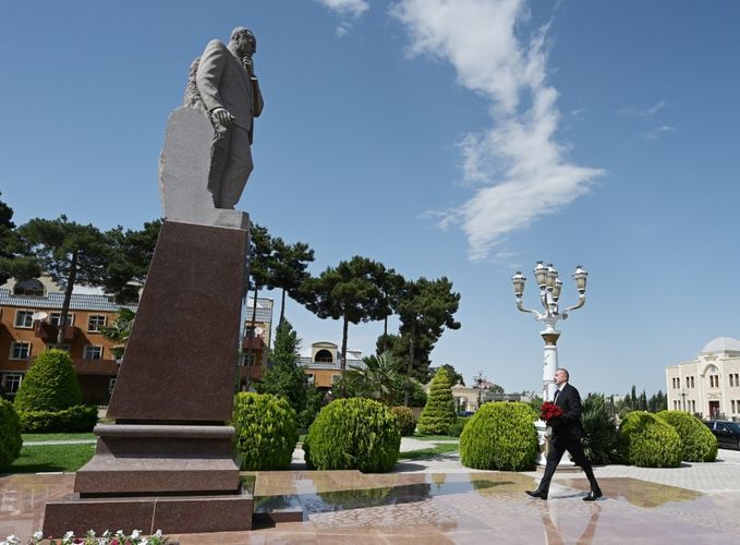 İlham Əliyev Ağcabədi rayonuna səfər edib