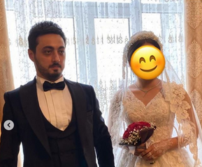 Azərbaycanlı aktyorun toyu oldu, gəlinin üzünü gizlətdi - VİDEO