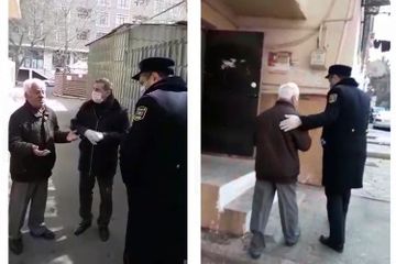Arif Quliyev qadağanı pozdu, polis onu... - VİDEO