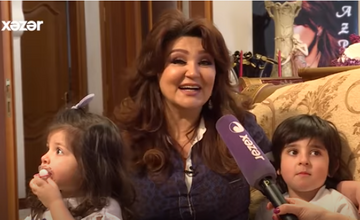 Nazpəri Dostəliyevanın evi və nəvələri - VİDEO 