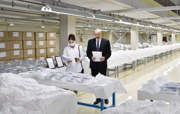 Azərbaycanda maska fabriki açıldı - FOTOLENT - YENİLƏNİB