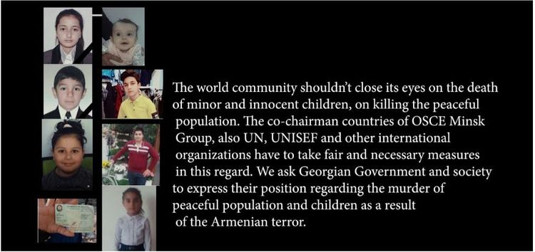 Gürcü uşaqları erməni terrorunu pisləyiblər