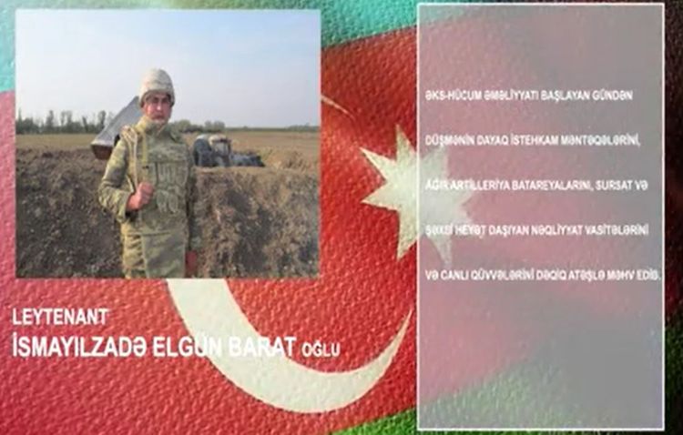 Erməni artilleriya batareyalarına qan udduran zabitimiz - VİDEO