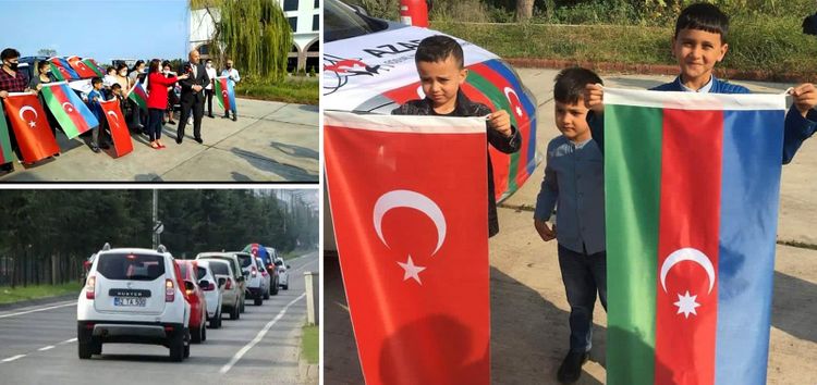 Gəncə və Bərdə terroruna etiraz olaraq avtoyürüş keçirilib