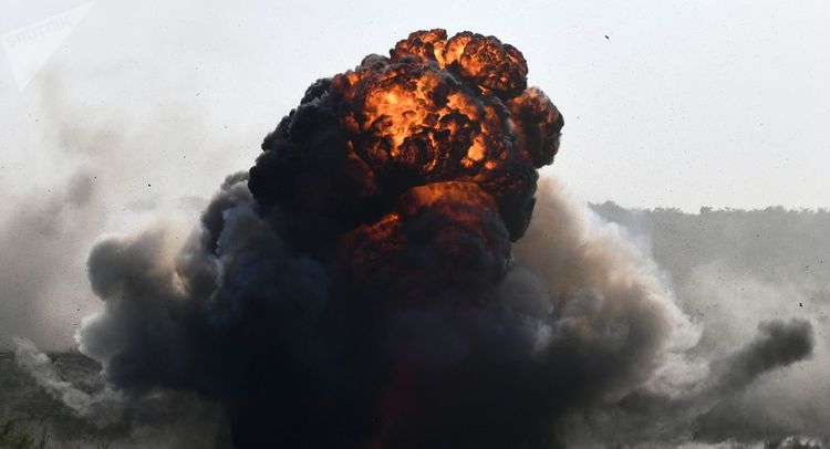 Düşmənin Xankəndidəki silah-sursat anbarı partladı - RƏSMİ