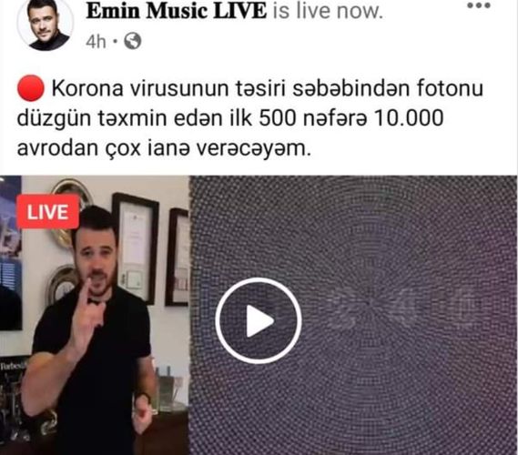 Məşhur şəxslərin videolarından istifadə olunaraq saxta canlı yayımlar edilir - DİQQƏT