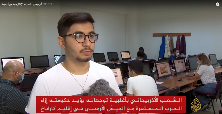 “Əl-Cəzirə” kanalında tələbələrimizin vətənpərvər fəaliyyəti işıqlandırıldı - FOTO