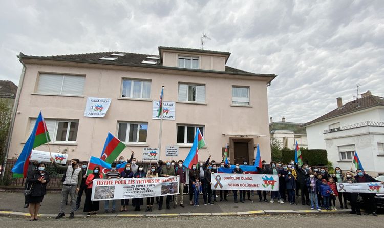 Strasburqda yaşayan həmvətənlərimiz Azərbaycanın haqq işinə dəstək aksiyası keçirib