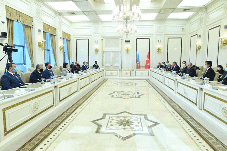 Sahibə Qafarova Türkiyə parlamentinin sədri ilə görüşüb