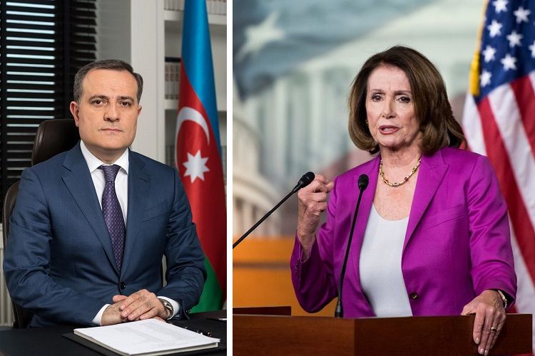Ceyhun Bayramov Nensi Pelosi ilə Qarabağ problemindən danışıb